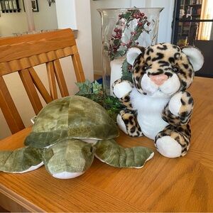 Circus Circus Turtle and Leopard Plush